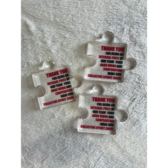 3 Thank you - team, hard work puzzle piece - Picture 1 of 1